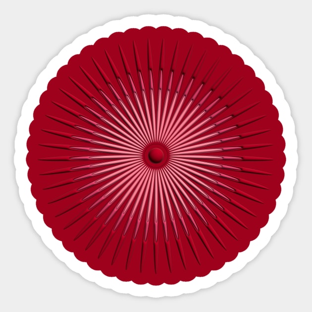 concentric red Sticker by desingmari